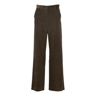 Max Mara Broeken, Dames, Bruin, XS, Katoen, Wkdtania Wijde Broek
