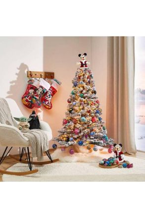 6 Stück Weihnachtsbaum Anhänger Samt - Mini Weihnachtskränze 12cm Deko