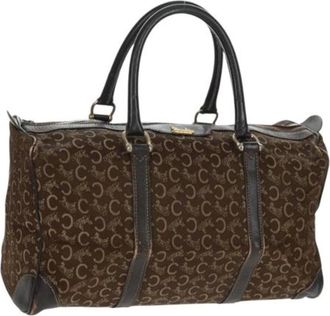 Celine Pre-owned Weekend Bags, female, Brown, Size: ONE SIZE Pre-owned Canvas Weekend Bag