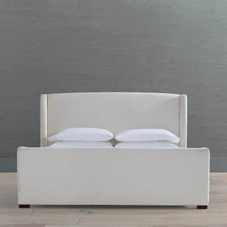 Frontgate Upholstered Bed - Snow Crypton Nomad Performance, Queen - Frontgate Resort Collection