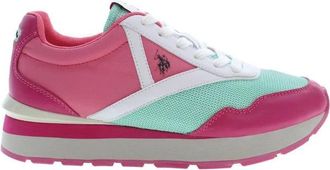 U.S.Polo Association U.s. Polo Assn., Schoenen, Dames, Veelkleurig, 39 EU, Polyester, Roze Dames Sneaker Sportieve Stijl
