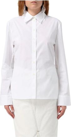 Jacquemus Overhemden, Dames, Wit, M, Katoen, Elegante Poplin Blouse