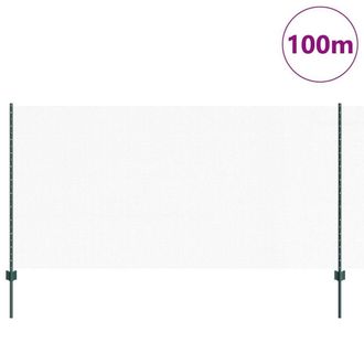 Berkfield Home Green Fence Posts 11 pcs U-Channel Green 120 cm Steel, Hexagon Fe