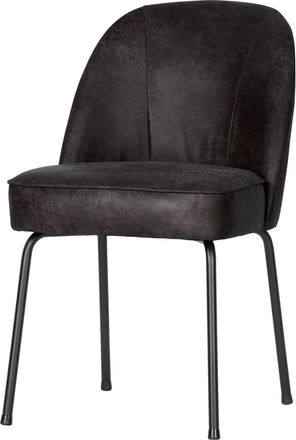 De Eekhoorn Design Esszimmerstuhl Vogue aus recyceltem Leder, Schwarz