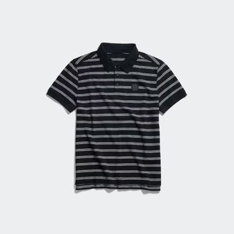Canada Goose Beckley Striped Polo Tonal Disc (Men, Black Talbot Stripe, S)