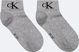 Calvin Klein Pack de 2 calcetines tobilleros de algodón elástico suave