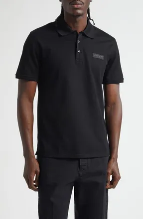 Givenchy Regular Fit Logo Patch Cotton Piqu&eacute; Polo in Black at Nordstrom, Size Xx-Large
