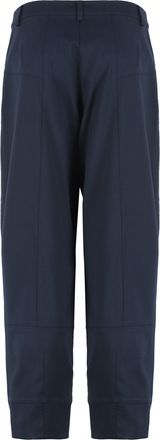 Pinko Womens Straight Trousers Wool-Blend Navy Polyester