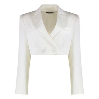 Alex Perry Jassen, Dames, Wit, M, Leer, Kort Jasje