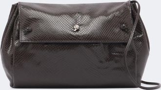 Staud Cy snake-effect leather clutch