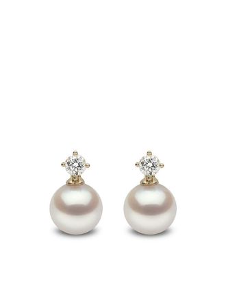 Yoko London 18kt yellow gold Classic pearl earrings