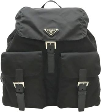 Prada Pre-owned Backpacks, female, Black, Size: ONE SIZE Pre-owned Vintage Backpack