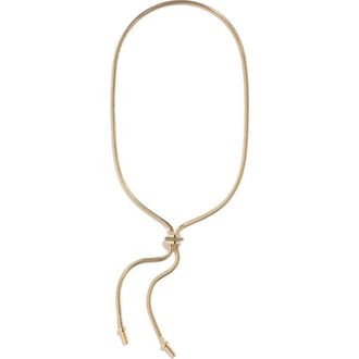 Demarson Elorie Cubic Zirconia Bolo Necklace in Gold/Hem/Crystal at Nordstrom