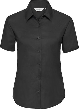 Russell Athletic Russell Collection Dames/Dames Oxford Overhemd Met Korte Mouwen (Zwart)