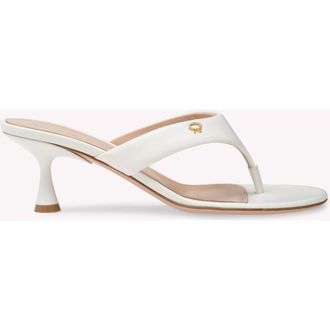 Gianvito Rossi Ascent Thong 55 Sandals in White Nappa at Nordstrom, Size 39.5