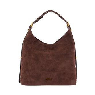 Vanessa Bruno Jess Hobo Tas - Dames - Schoudertassen - Bruin - ONE Size - Katoen - Tassen