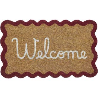 VCNY Home Scalloped Edge Coir Doormat in Brown Multi at Nordstrom Rack