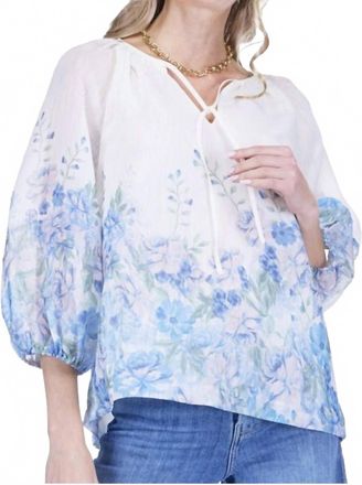 Jade Yoga Wildflower Blouse In White