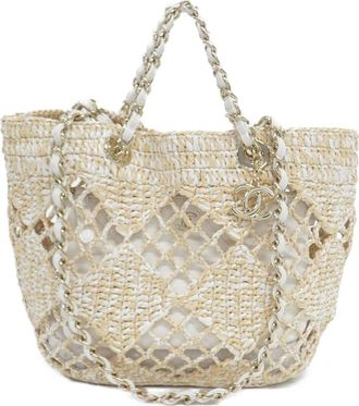 Chanel Raffia Handbag (Pre-Owned)