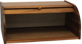 Lipper International Acacia Rolltop Bread Box
