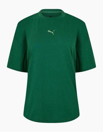 Puma Womens Oversized Tee T Shirt Womens - Green - Size: 14