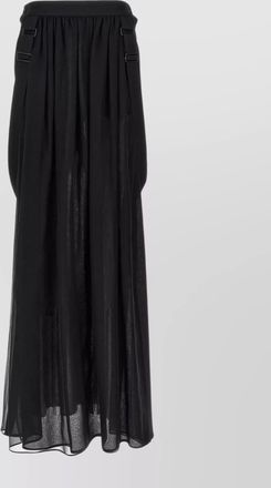 Max Mara sheer fabric high-waisted pleated skirt