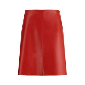 Miu Miu Rokken, Dames, Rood, M, Leer, Nappa Leren Rok