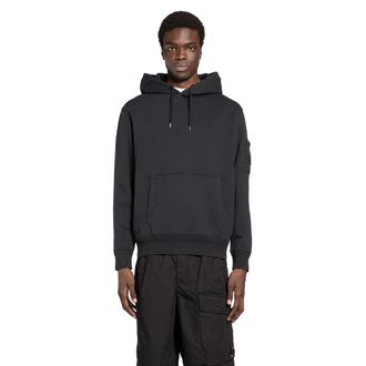 C.P. Company Cotton Diagonal Fleece Lens Hoodie