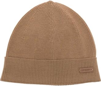 Saint Laurent Wollen muts - Bruin