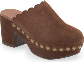 Chocolat Blu Gemini Platform Clog in Chocolate Suede at Nordstrom, Size 6.5
