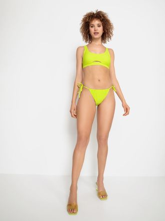 Lascana Bustier-Bikini-Top LSCN BY LASCANA Gina, Damen, Gr. 32, Cup A/B, gr&uuml;n (lime), Recycling-Polyamid, unifarben, Bikini-Oberteile Bustier-Bikini-Top, mit 
