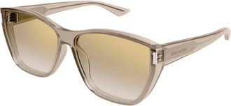 Saint Laurent SL 758 Zonnebril - Dames - Zonnebrillen - Geel - 63 MM - Accessoires