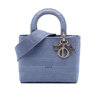 Dior Pre-owned Dior Medium Canvas Cannage Lady D Lite Ladies ESUY5XI1OBI0WYET