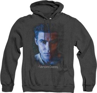 Gildan Vampire Diaries Stefan Adult Heather Hoodie / Hooded Sweatshirt