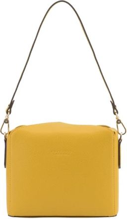Pourchet Cassetta Schoudertas - Dames - Schoudertassen - Geel - ONE Size - Leer - Tassen