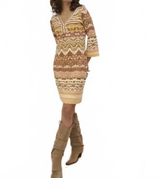 Esqualo Davia Beads Dreamstory Dress In Soft Neutral