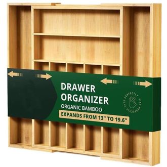 OEM Caja De Almacenamiento De Vajilla De Bamb&uacute;, Caj&oacute;n S&oacute;lido, Compartimentos (varios Compartimentos)