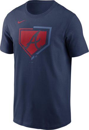Nike Atlanta Braves Icon Nike Mens MLB T-Shirt in Blue | N19944BAW-1E5