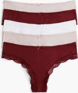 H&M 5er-Pack Brazil Slips - Red