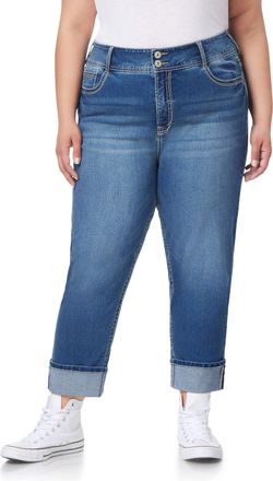 Wallflower Jeans Womens Luscious Curvy 23.5 Crop Mid-Rise Insta Stretch Juniors (Standard and Plus) Jeans, Christie, 18