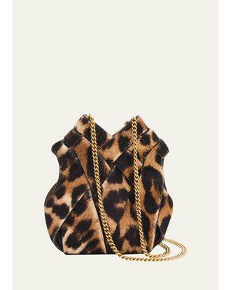 Ulla Johnson Charlotte Mini Dyed Hair & Leather Shoulder Bag