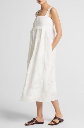 Vince Fil Coup&eacute; Jacquard Mixed Media Dress in Off White at Nordstrom, Size 00