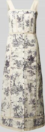 Zadig&Voltaire Midikleid mit H&auml;kelspitze Modell RENAID in Beige, Gr&ouml;&szlig;e L