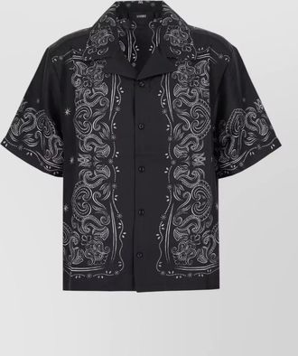 Amiri silk shirt short sleeves paisley pattern