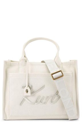 Kurt Geiger Kurt Cotton Canvas Tote in White at Nordstrom