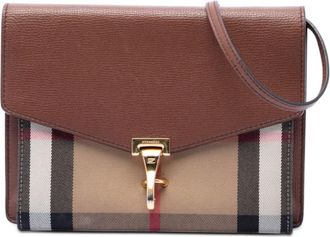Burberry Pre-owned Burberry Small Leather and House Check Canvas Derby Macken Crossbody Ladies 0J4YN0NNDQ7QY2WE