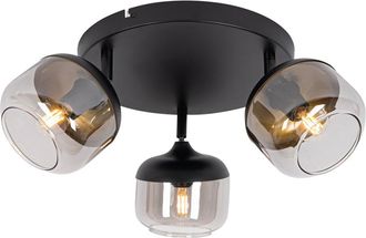 QAZQA Foco vidrio gris