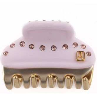 Alexandre de Paris Vendome Small Rose Crystal Hair Claw Clip in Pink at Nordstrom