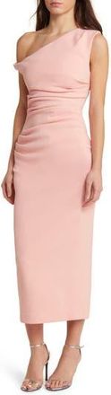 Misha Collection Alaska One-Shoulder Gathered Body-Con Cocktail Dress in Calypso Pink Nord Exclusive at Nordstrom Rack, Size Small