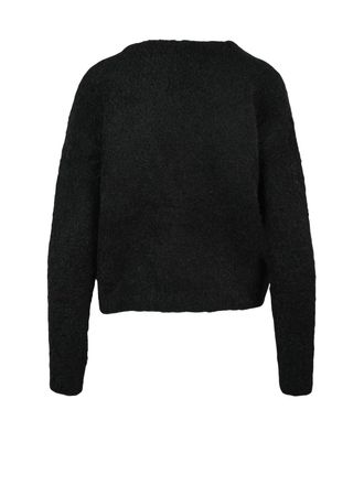 Patrizia Pepe Backless Black Sweater With Twisted Knot And Long Sleeves